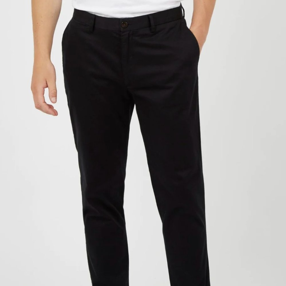Ben Sherman Signature Slim Stretch Chino Pant - Black - Size 36R - New w/ Tags